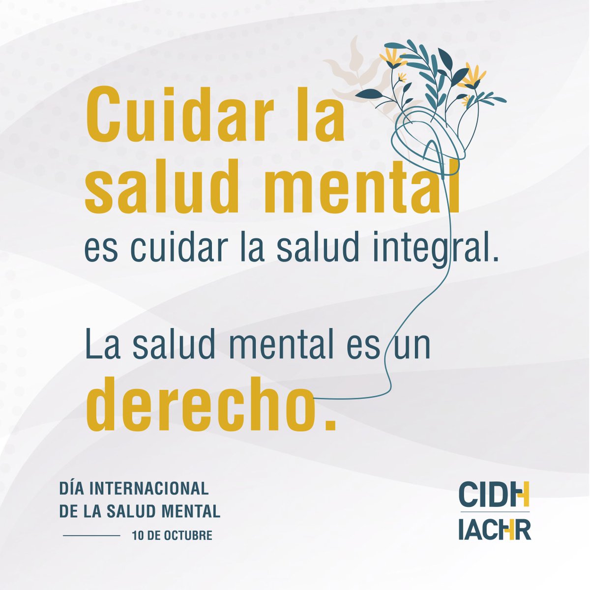 CIDH's tweet photo. #DiaInternacionalDeLaSaludMental 
Las personas con discapacidad tienen derecho a vivir en comunidad, decidir sobre su proyecto de vida, y recibir apoyos sin ser internadas ni medicadas contra su voluntad. La desinstitucionalización es clave para una inclusión plena y el respeto a su dignidad. 
#ComunicadoDePrensa 🔗 https://t.co/9NkOoi0Z34