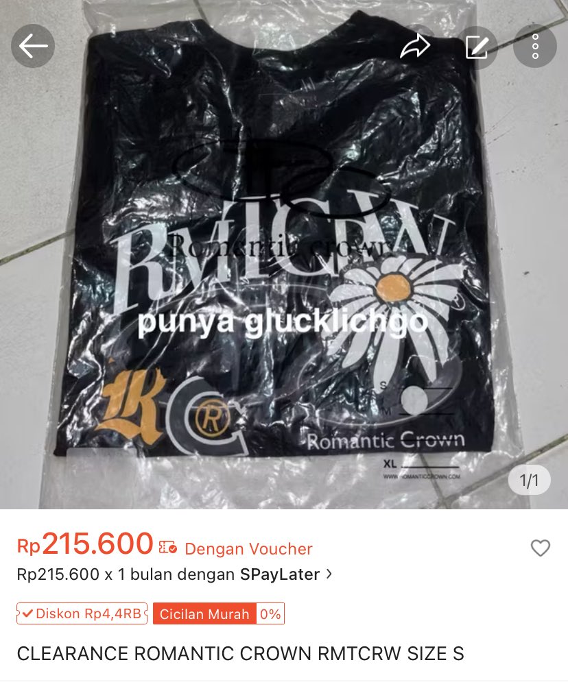 GlucklichGO's tweet photo. wts sale sell romantic crown sisa jastip rmtcrw, split pay 180k 

full co : https://t.co/HVF9t46dOU https://t.co/TNfahNDgKs