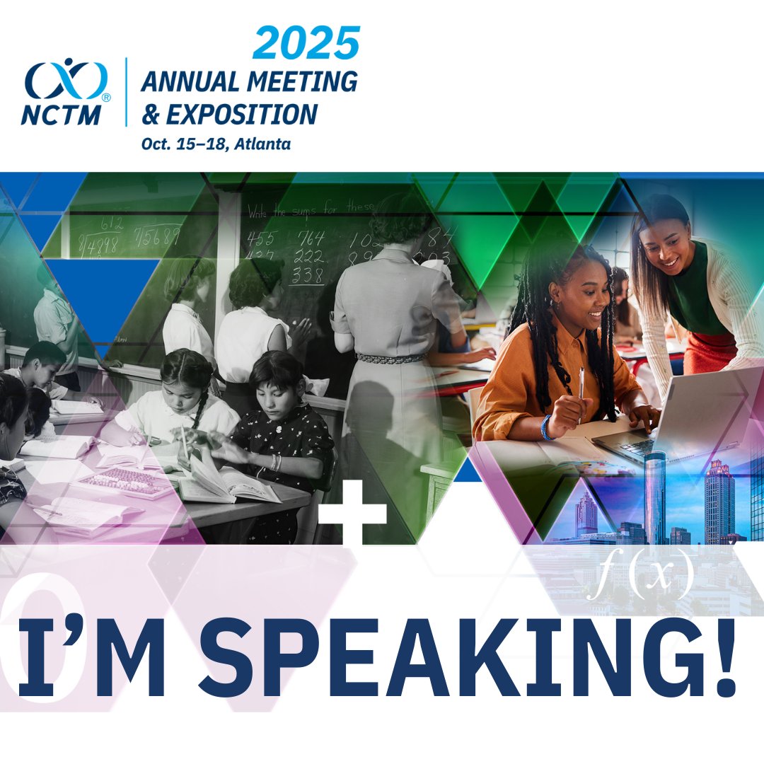 MathTransform's tweet image. Excited to speak at #NCTMATL25, Oct. 15–18! Join me to explore carefully curated math interviews designed to uncover what our youngest mathematicians know. We will explore reporting strategies, ways to track growth, and developmentally appropriate instructional next steps.