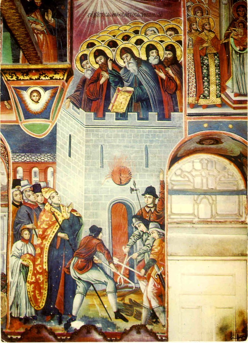 Gaelic_Patrick's tweet image. The 26 Holy Martyrs of Zographou Monastery who were burned alive for refusing to enter a false union with Rome are commemorated this day.