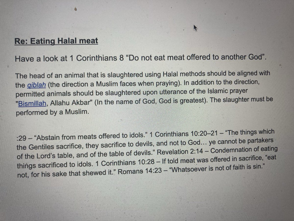 blaiklockBP's tweet image. A school administrator replied to a parent concerned about Halal meat being served at an English rural primary school:

‘Being Halal does not exclude it being eaten by people from other religions and people who eat meat.’

The arrogance and ignorance is astounding . 

Imagine…