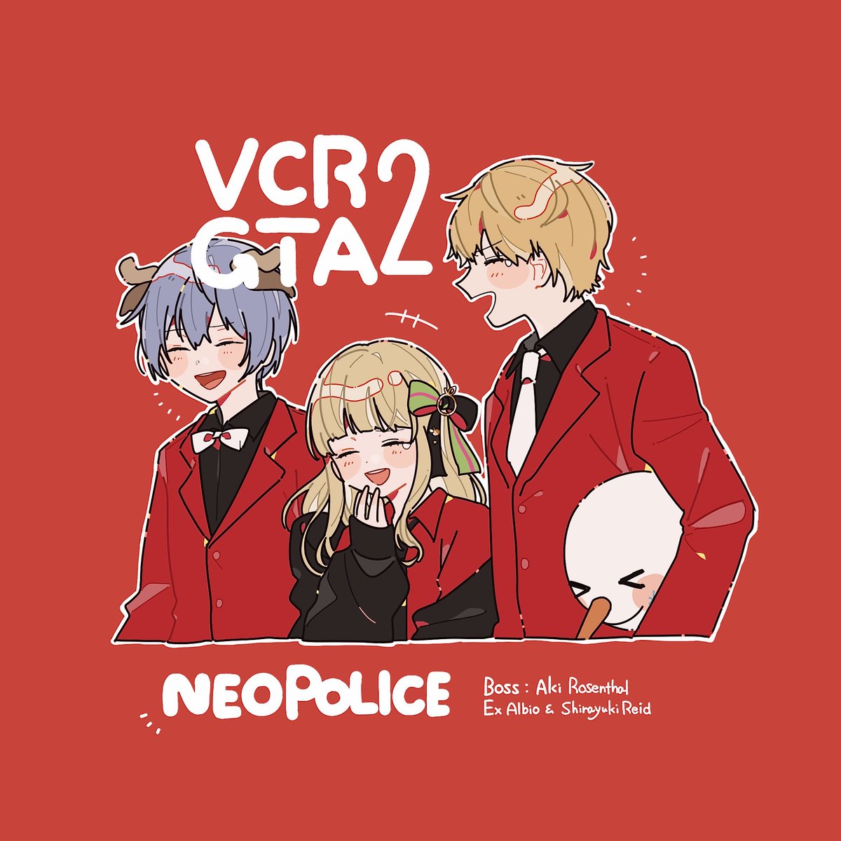 赤に縁がある雪だるまさん⛄️⛄️⛄️ #絵クス絵画