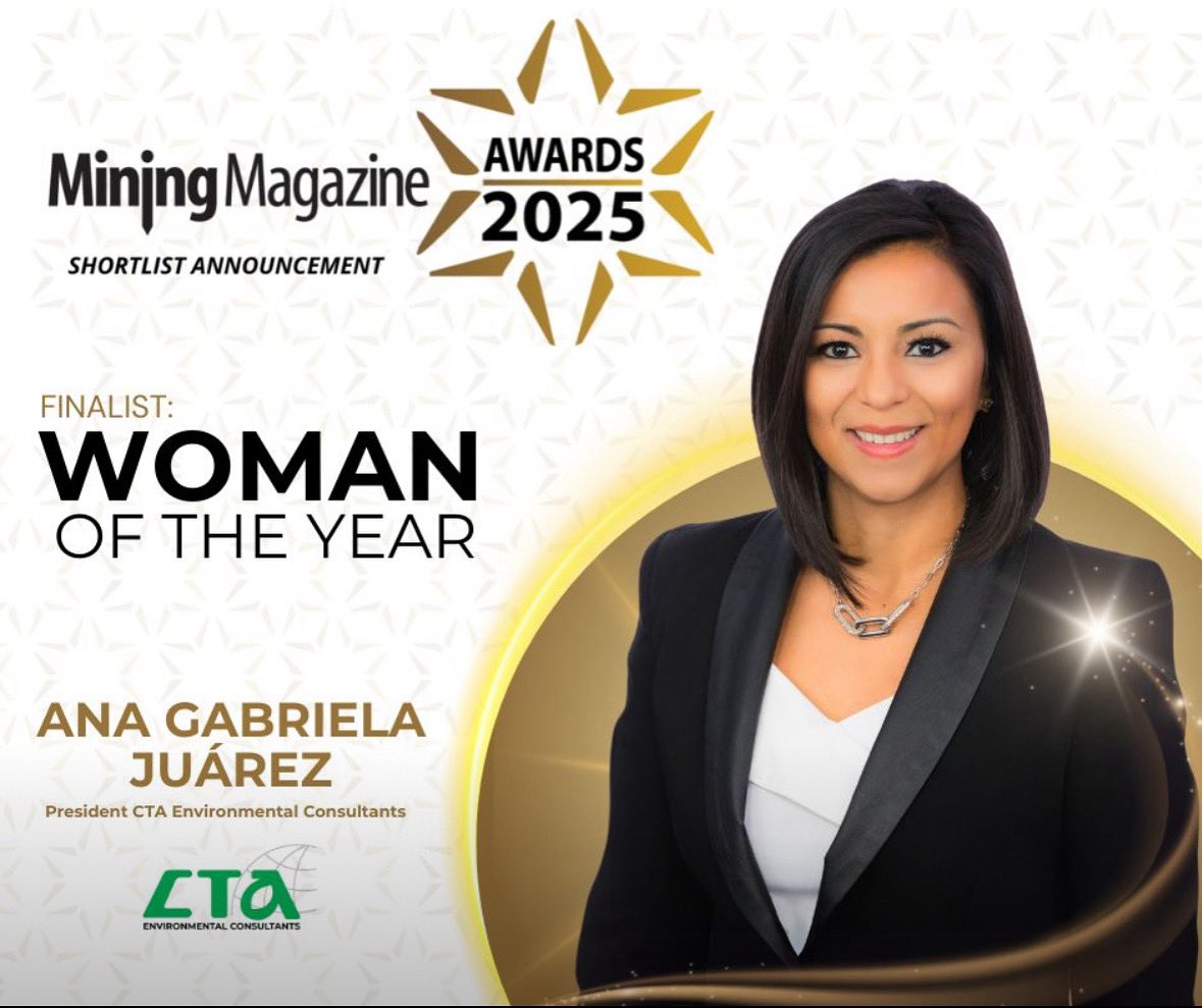 ¡Una noticia que nos llena de orgullo!

Nuestra presidenta, <a href="/AnaGJuarezM/">Ana Gabriela Juarez</a> , ha sido seleccionada como finalista al premio “Woman of the Year” otorgado por <a href="/MiningMagazine/">Mining Magazine</a> , un reconocimiento internacional que celebra a las mujeres que impulsan el cambio, la innovación.