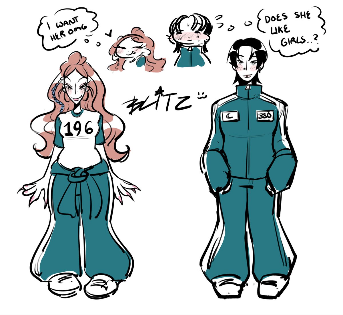sillyguy300's tweet image. artstyle test bc i was bored in class and didnt want to work #semina