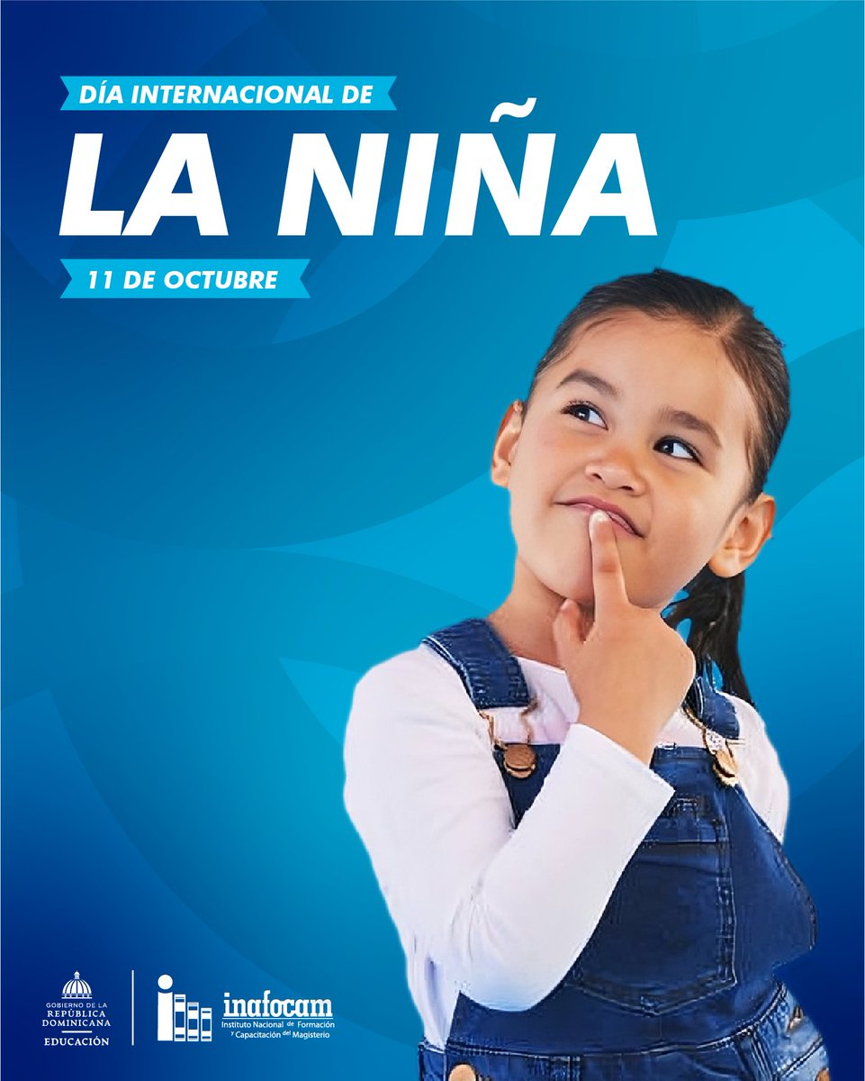 Hoy celebramos el potencial, la creatividad y los sueños de cada niña dominicana. 👧💫

En Inafocam reafirmamos nuestro compromiso con una educación que impulse sus talentos y su liderazgo.

#DíaDeLaNiña #Inafocam #EducaciónDominicana