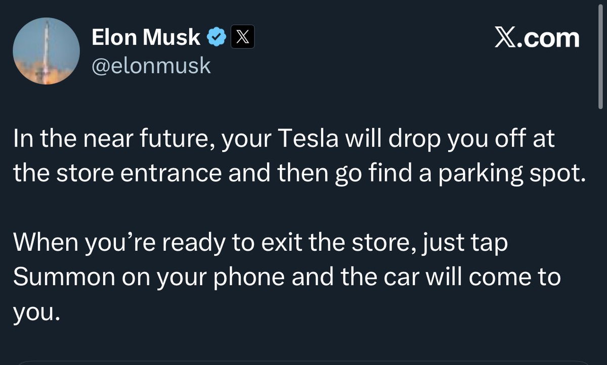 pukeuprainbows's tweet photo. Why am I wasting time going to the store at all? Why can’t the Tesla just do all of my shopping for me and then bring it home? Oh and it should cook for me too. Hell why should I do anything outside if my Tesla can just do it for me? https://t.co/lls3zIvAIQ