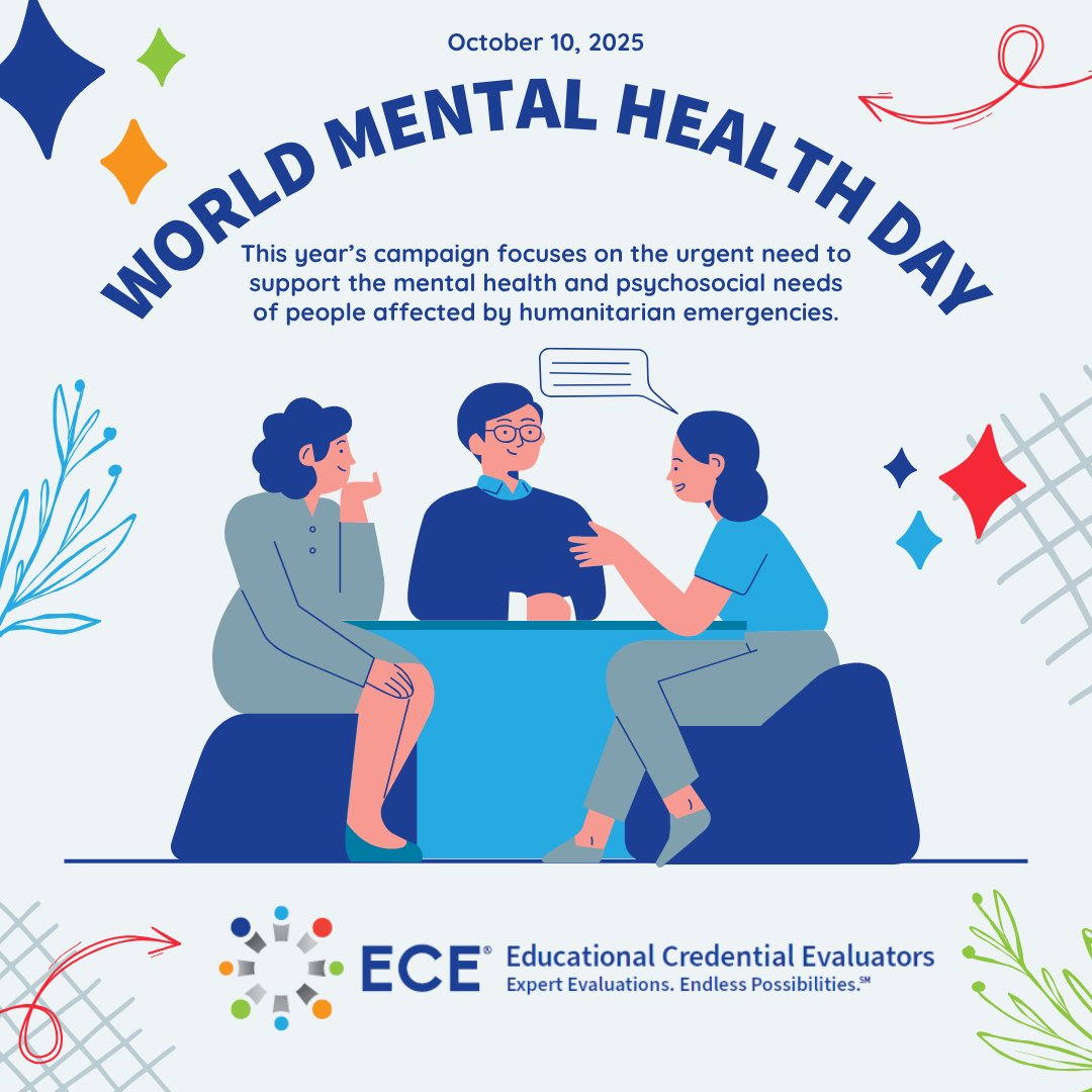 ECEConnection's tweet image. On this #WorldMentalHealthDay, let&apos;s strive to create a world where mental health is valued, protected, and accessible, especially in the face of natural disasters, conflicts, and public health emergencies. #ExpertEvaluations #EndlessPossibilities #IntlEd #ECE