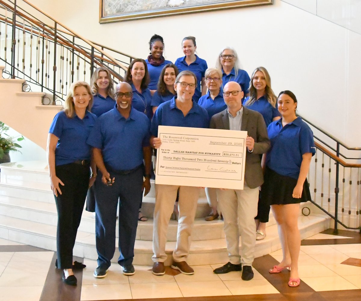 Dallas Habitat was honored to be a benficiary of the Rosewood Corporation's 10th Annual Charity Golf Tournament. Thank you for your support &amp; commitment to building stronger communities. 

#DallasHabitat #SupportLocal