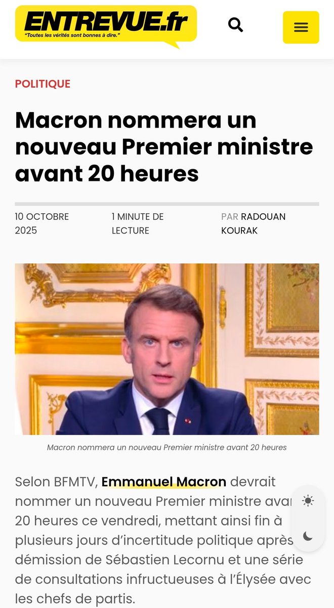Allo <a href="/EmmanuelMacron/">Emmanuel Macron</a> tu as vu l'heure 🧐

Compliqué  😁

#dissolution 
#MacronDemission
#MacronDestitution
