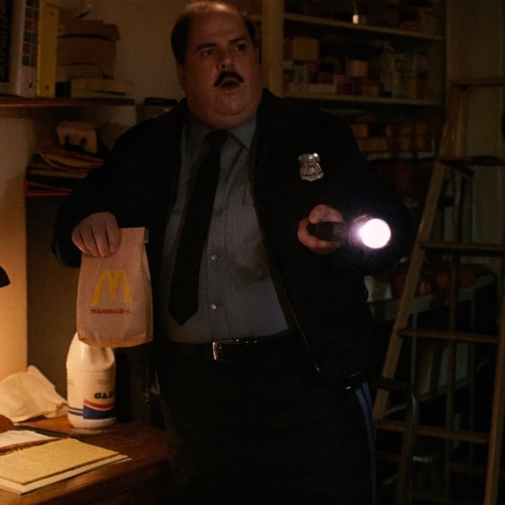 HMHSecurity's tweet image. This hospital is spooky in October. A big cat is trying to steal my McDonalds from the store room