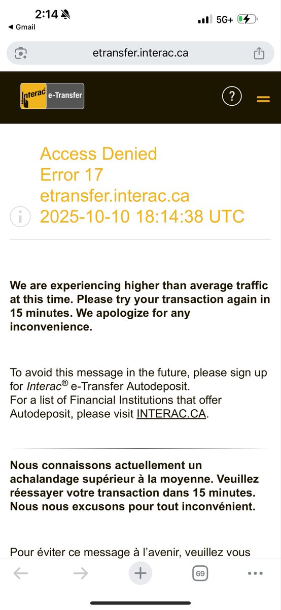 _bwill36's tweet photo. @INTERAC wtf, it’s been over an hour… https://t.co/BNzPobV6cf