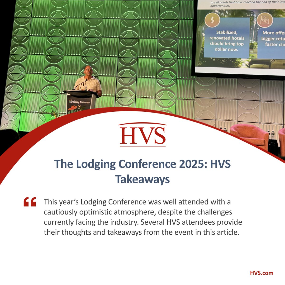 HVS was proud to sponsor this fall’s <a href="/LodgingCon/">TheLodgingConference</a>, which was an energizing event despite ongoing industry challenges.

Click here for all our takeaways: hvs.com/article/10281/…

#LodgingConference2025 #HospitalityLeadership #HotelInvestment #HotelBrokerage #HotelAdvisory