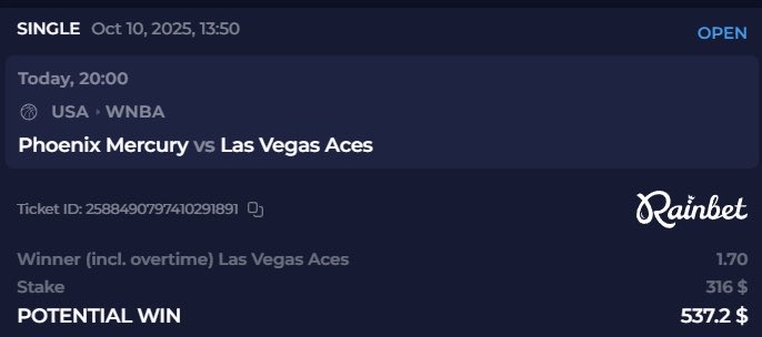 usermooseontwt's tweet image. Aces gonna go 4-0 🙏