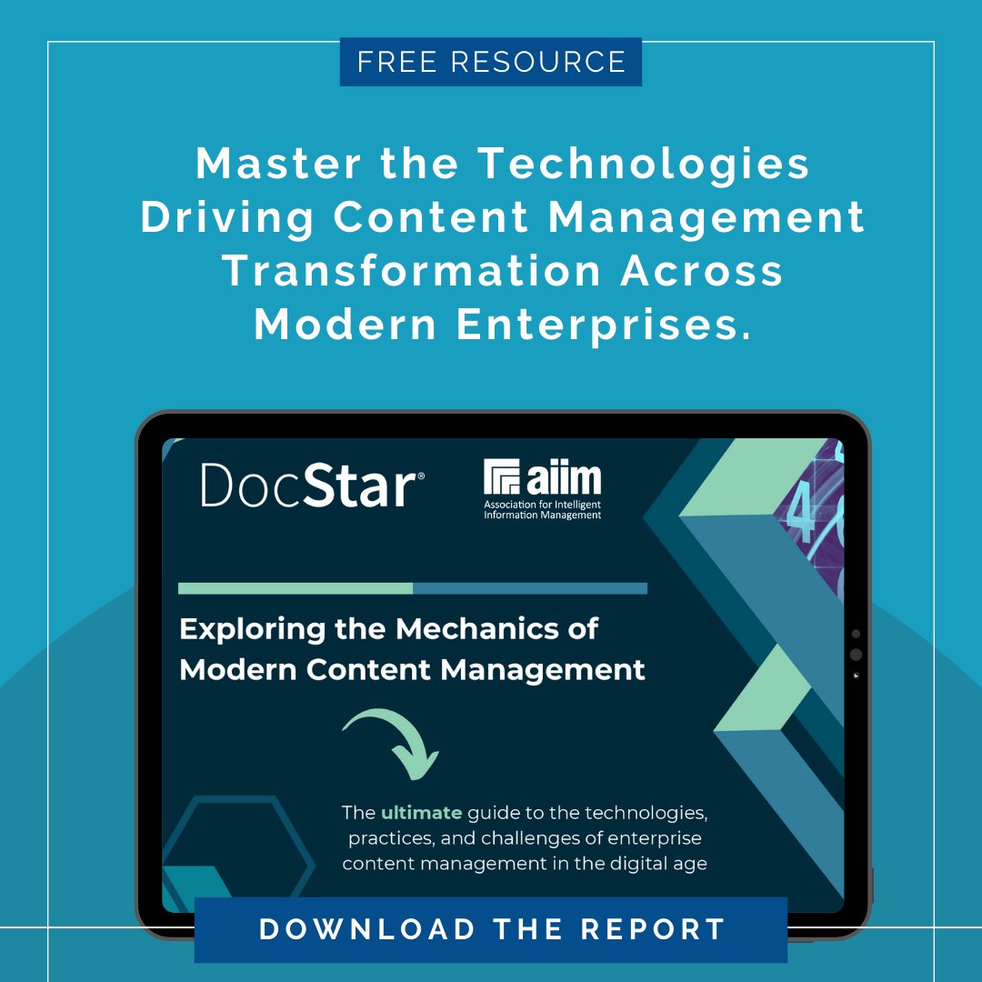 New guide from DocStar: Exploring the Mechanics of Modern Content Management

See how enterprises use AI, RPA and cloud to:
⚡ Improve productivity by 35%
☁ Cut IT costs by 30%
📈 Achieve 30% efficiency gains

hubs.la/Q03MrKPf0