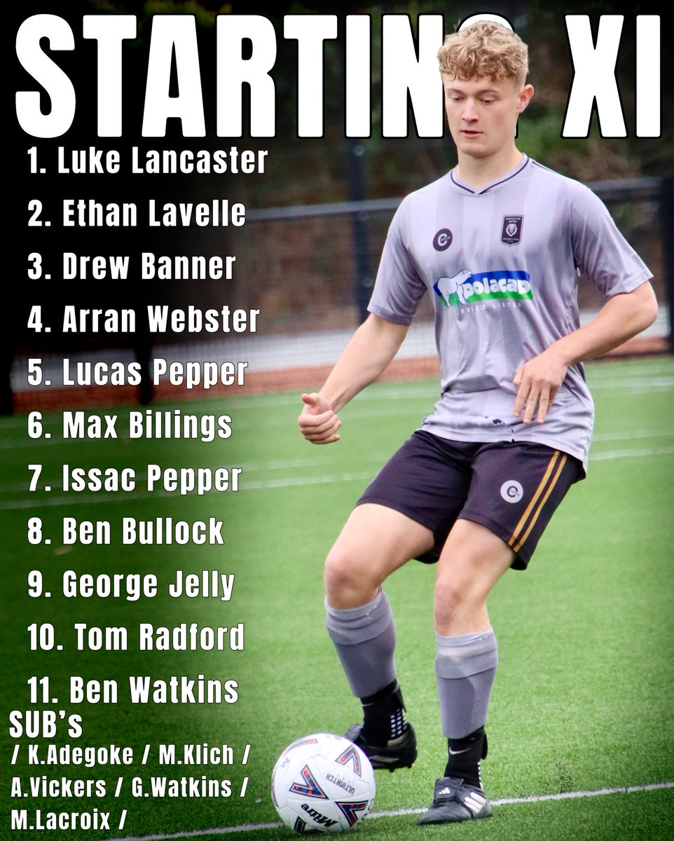 🔥 MATCHDAY AT LANGLAND 🔥
Here’s how United line up tonight as we take on top-of-the-league Bromyard Town under the lights.

📅 Friday 10th October 2025
🏆 Worcester United vs Bromyard Town
📍 Langland Stadium, Langland Avenue, Malvern, WR14 2EQ
⏰ Kick off 19:45

📋 Starting XI