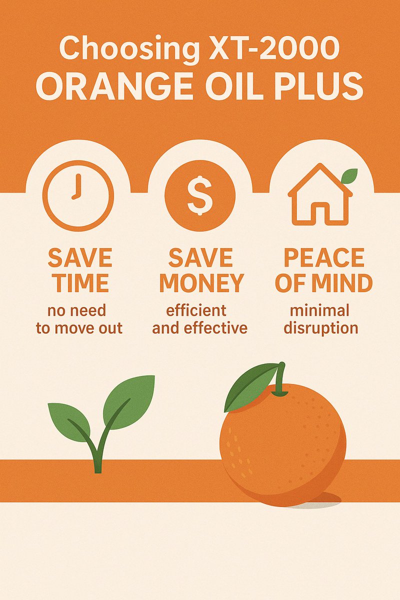 XT_2000's tweet photo. Termite control doesn’t have to be complicated 🏡✨
With XT-2000 Orange Oil Plus, you get quality treatment without the funny business! 🍊

#XT2000 #OrangeOilPlus #TermiteTreatment https://t.co/UXUt7agZQf