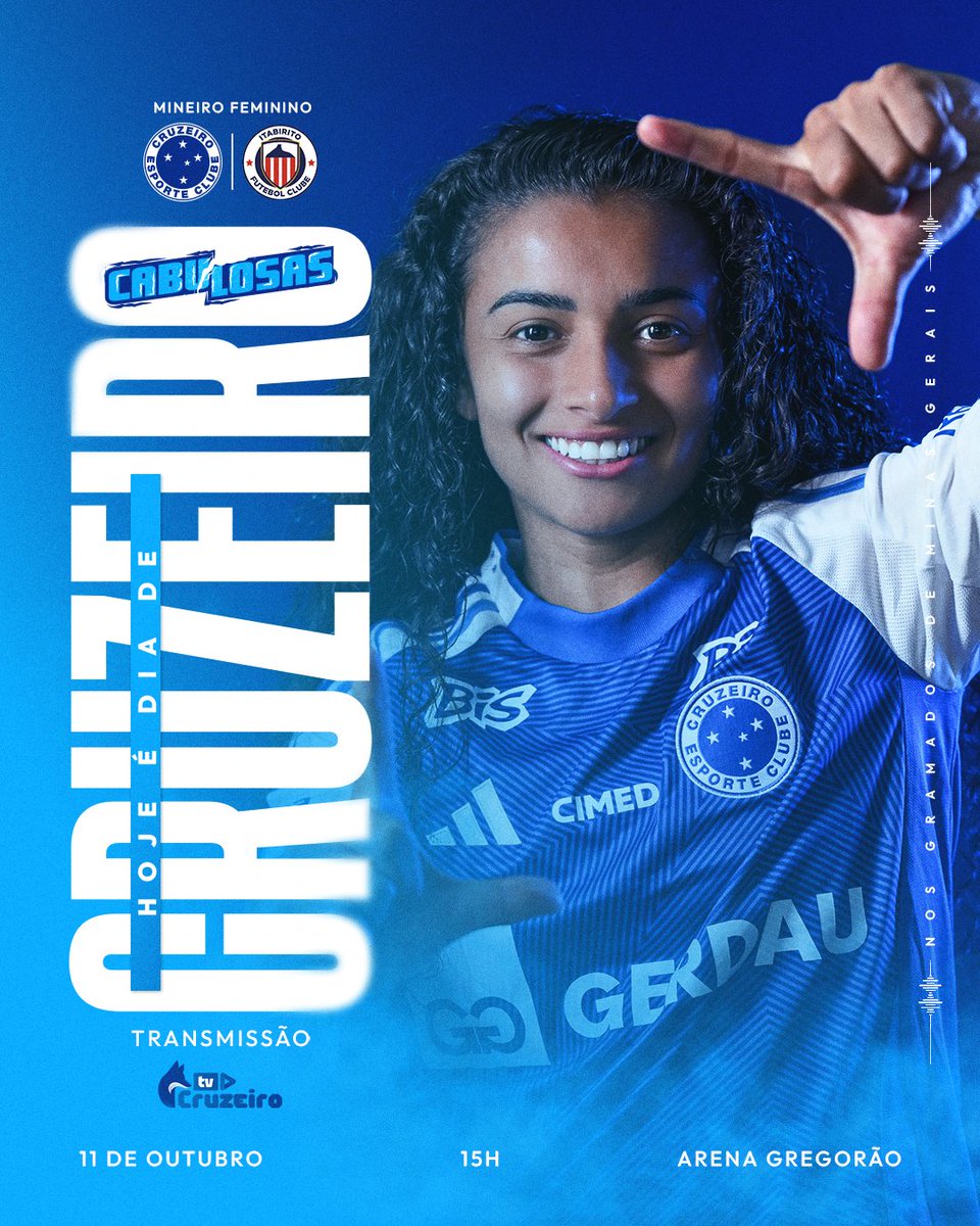 CruzeiroFem's tweet image. HOJE TEM CRUZEIROOOO!!! AS CABULOSAS VÃO EM BUSCA DE MAIS UMA VITÓRIA NO CAMPEONATO MINEIRO!!!

#CRUxITA #AsCabulosasNoMineiro