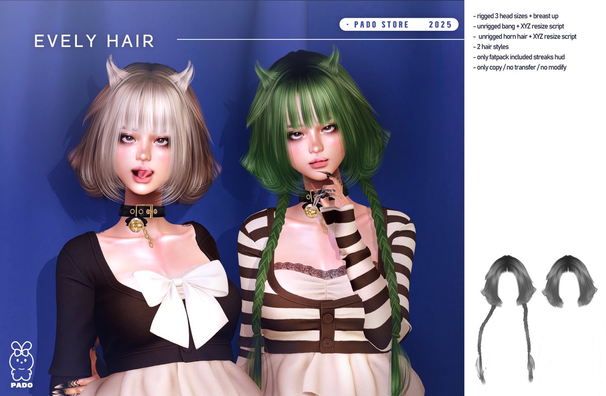 PADO_rabbit's tweet image. 🌊PADO // evely hair

new release at PADO main store
✈︎ maps.secondlife.com/secondlife/Dea…
more info
✈︎ prmfd.co/p/VEhVAzXSXqGQ

long time no see 😎💫