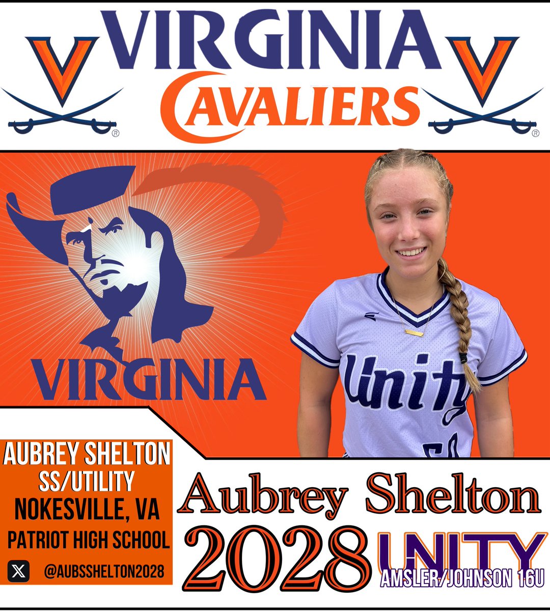 09Unity's tweet image. Our 2028 @AubsShelton2028 will also be at @UVASoftball Party at Palmer Prospect camp this weekend 🙌 work hard & represent #14🧡💜