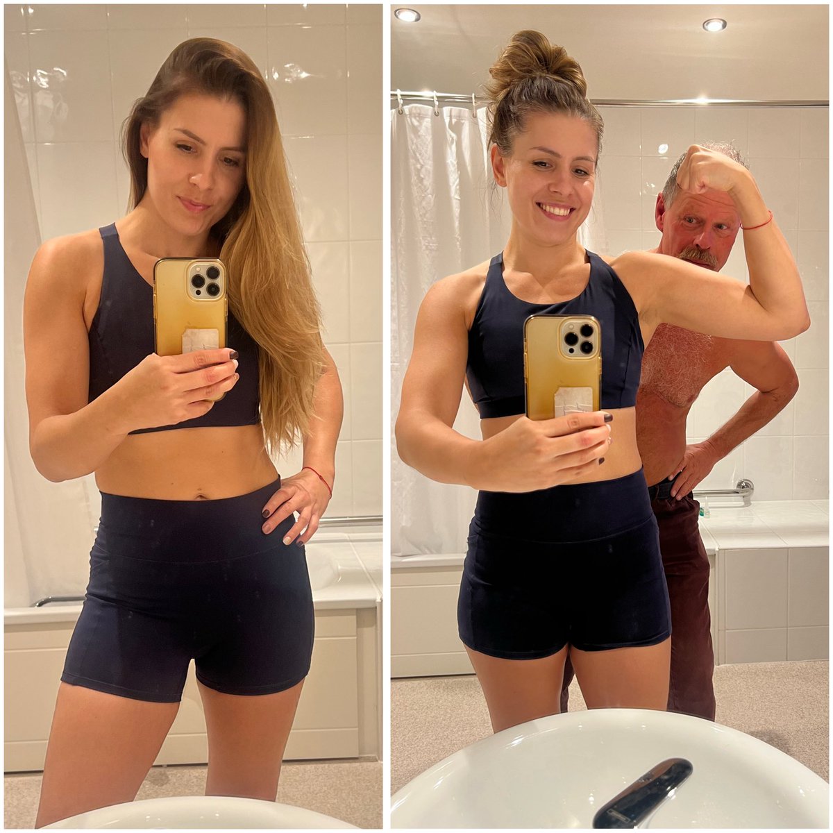 WrestlerOrsiB's tweet image. Before — After 📸

I always knew @Fritz_wrestler was fascinated by my amazing muscles. 💪😄

#London #UK #session #wrestling