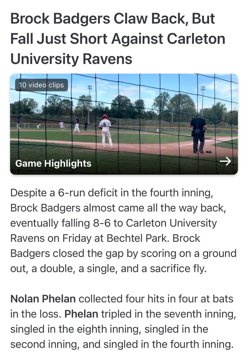 Brock Baseball tweet media