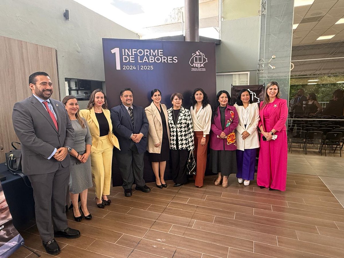 📸 | La magistrada presidenta del TEEG, Yari Zapata López, asistió al Primer Informe de Labores 2024-2025 del <a href="/Teea_ags/">Tribunal Electoral del Estado de Aguascalientes</a>, presidido por la magistrada Laura Hortensia Llamas Hernández.

Agradecemos la invitación y extendemos una felicitación por las acciones llevadas a cabo.