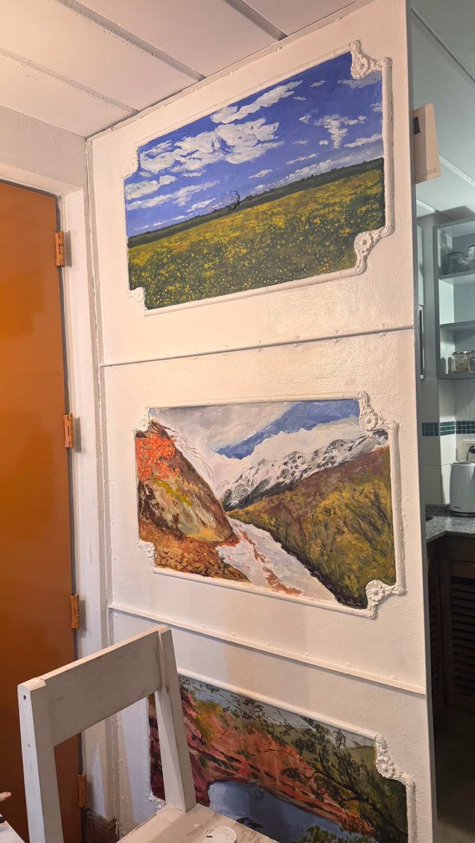 souvlakl's tweet photo. no les conte pero hace un tiempo me comisionaron unas pinturas de paisajes argentinos para una casa y quedaron muy lindas https://t.co/AOV2F4GH6T