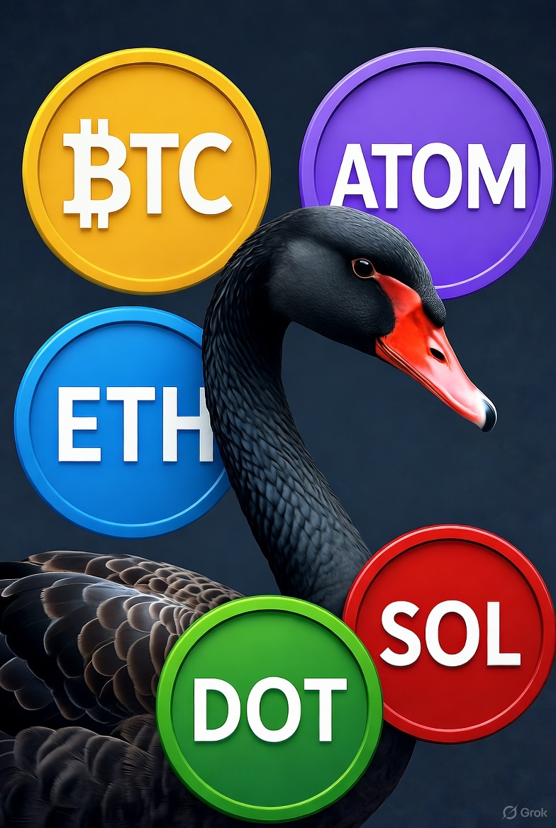 djsan7070's tweet photo. Black swan? #cryptocurrency #btc #atom #eth #dot #sol etс https://t.co/GZob0iLDLv