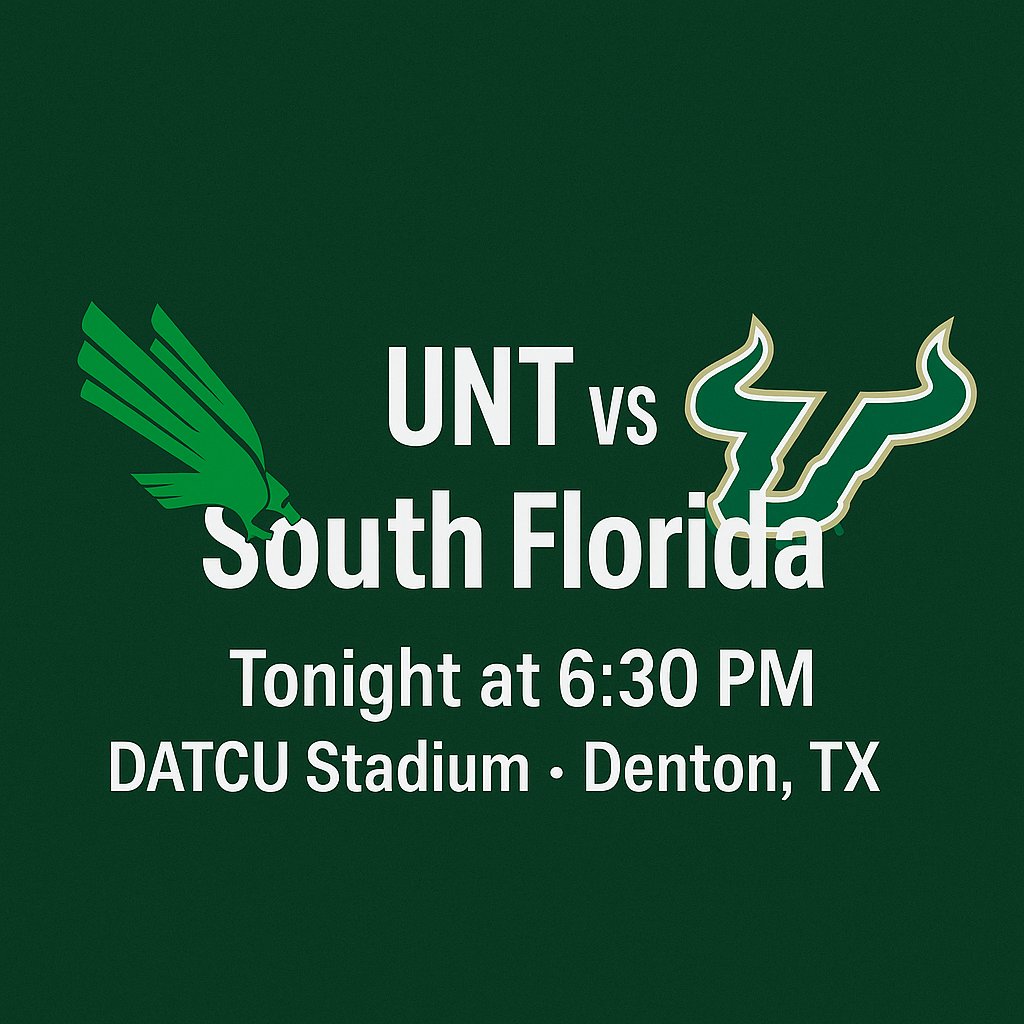 AceOfOdds_'s tweet photo. South Florida Bulls vs. North Texas Mean Green

⏰ 6:30 p.m.
🏟️ DATCU Stadium – Denton, TX

Best Bets 🔥:

South Florida ML (+115)
 (5 Units)

UNT: Chandler Rogers OVER 222.5 Passing Yards (-115)
 (5 Units)

The Bulls are stampeding and the Mean Green can’t stop the run — let’s cash in down in Denton 🌴💰