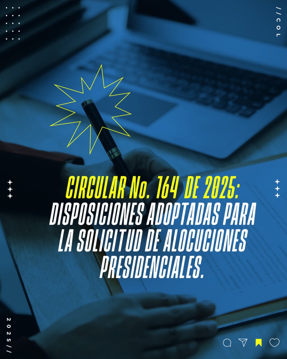 CRC emite la Circular 164 de 2025 con las disposiciones adoptadas para la solicitud de alocuciones presidenciales. Más información en crcom.gov.co/es/noticias/co…
