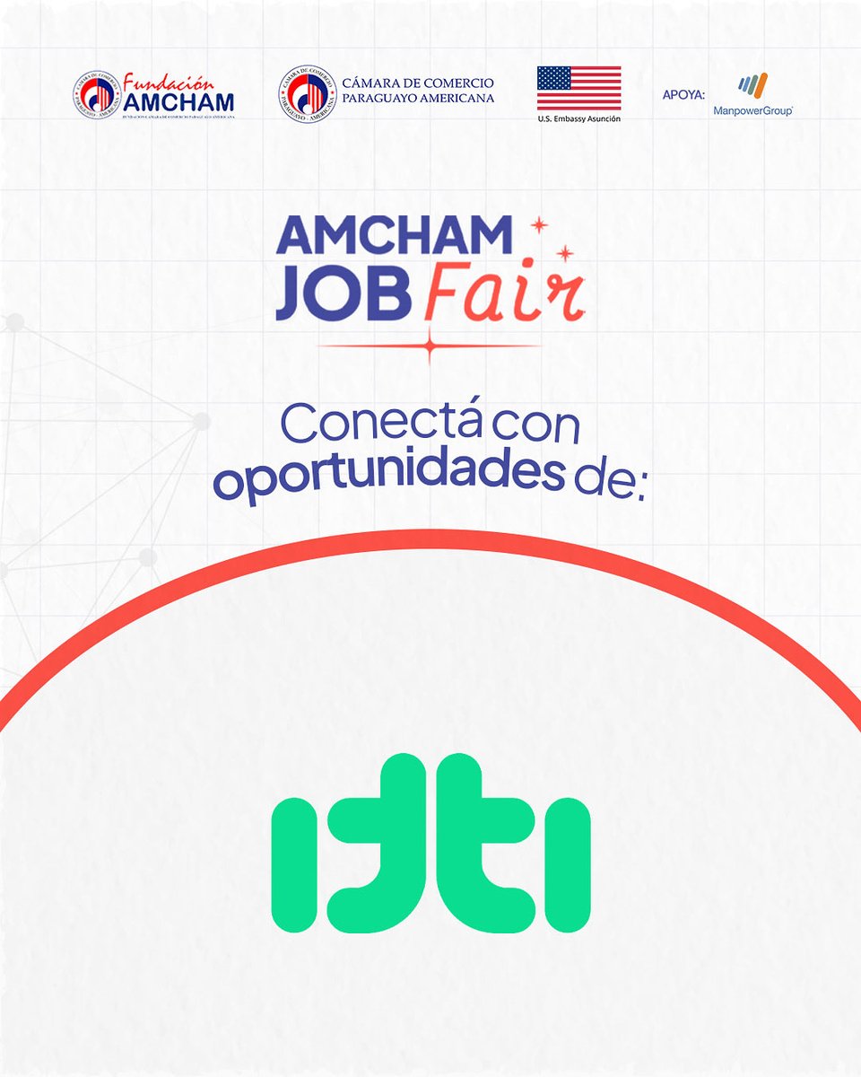 FundacionAMCHAM's tweet image. Si la tecnología y la innovación son lo tuyo, pasá por el espacio de @itti_digital en la AmCham Job Fair. 🙌
Comprometida con generar impacto, esta compañía facilita soluciones que transforman negocios y experiencias. ✨