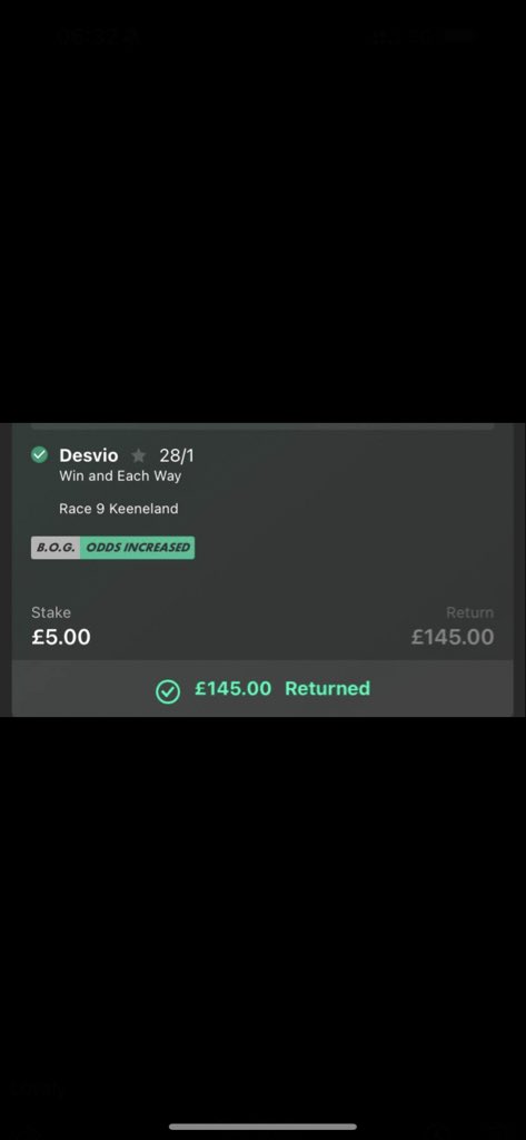 marcushorses's tweet photo. VIP.. two bets stateside
Winner @ 28/1 and a double 😳 https://t.co/cyYV2oMRf8