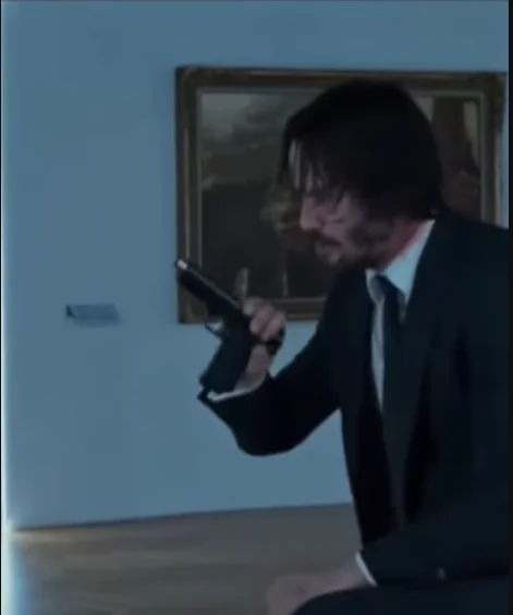 InputDolphin718's tweet photo. @ChainsSoul for anyone crying ai its not, its an actual thing, its a press check I beleive, being done one handed. I know very little about firearms to elaborate further but look heres keanu reeves doing exactly the that in john wick. they are just showing that tejo knows hit shit https://t.co/hWw1cbOOoM