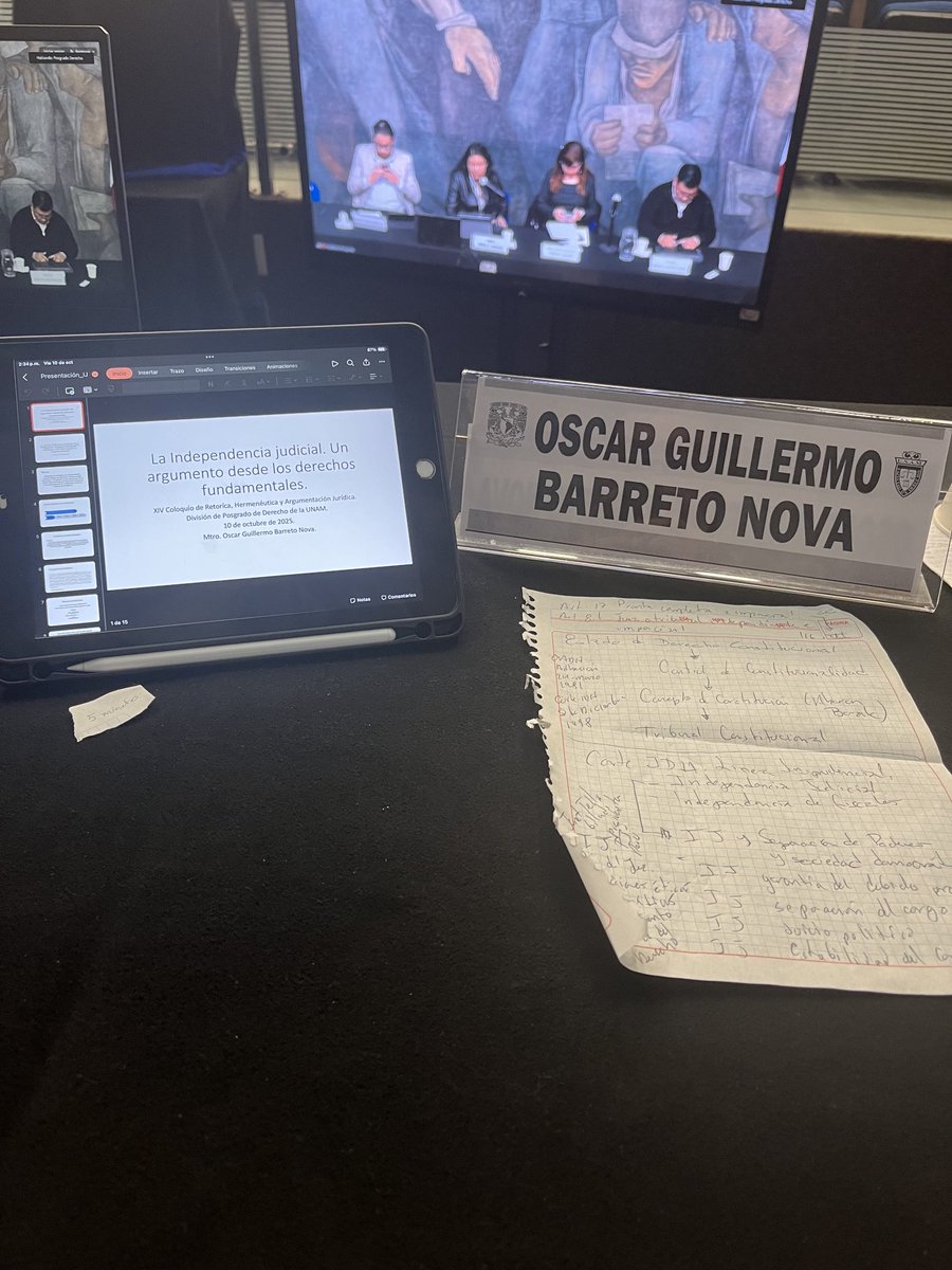 Hoy platicamos sobre independencia judicial en el Coloquio de retórica, hermenéutica y argumentación jurídica. En el posgrado de derecho de la UNAM.