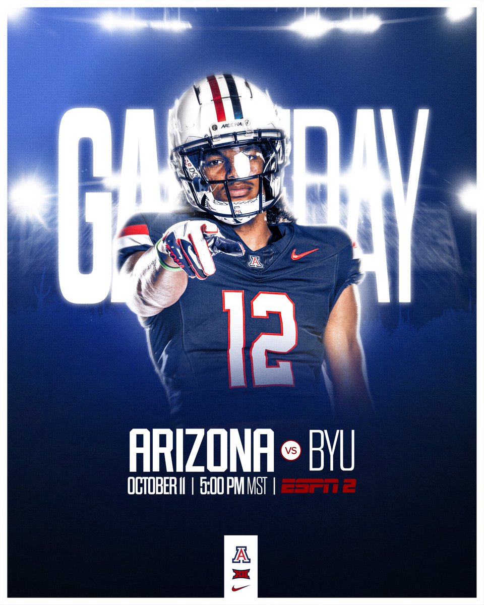GET UP IT’S GAMEDAY ‼️

⏰ 5:00 PM MST
🏟️ Arizona Stadium
📺 ESPN 2
📻 Wildcats Radio 1290 | 92.5 (en español)