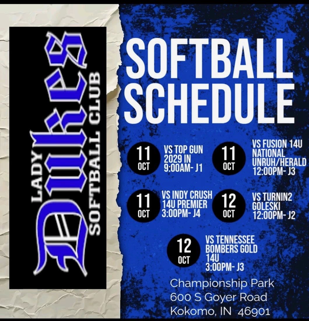LayleeNicholson's tweet photo. This weekend my team and I are playing in Kokomo, IN for the Top 100 Select. We are playing some very competitive and exciting games this weekend. Come out and watch some high talent softball this weekend. https://t.co/oDUF89O5fD