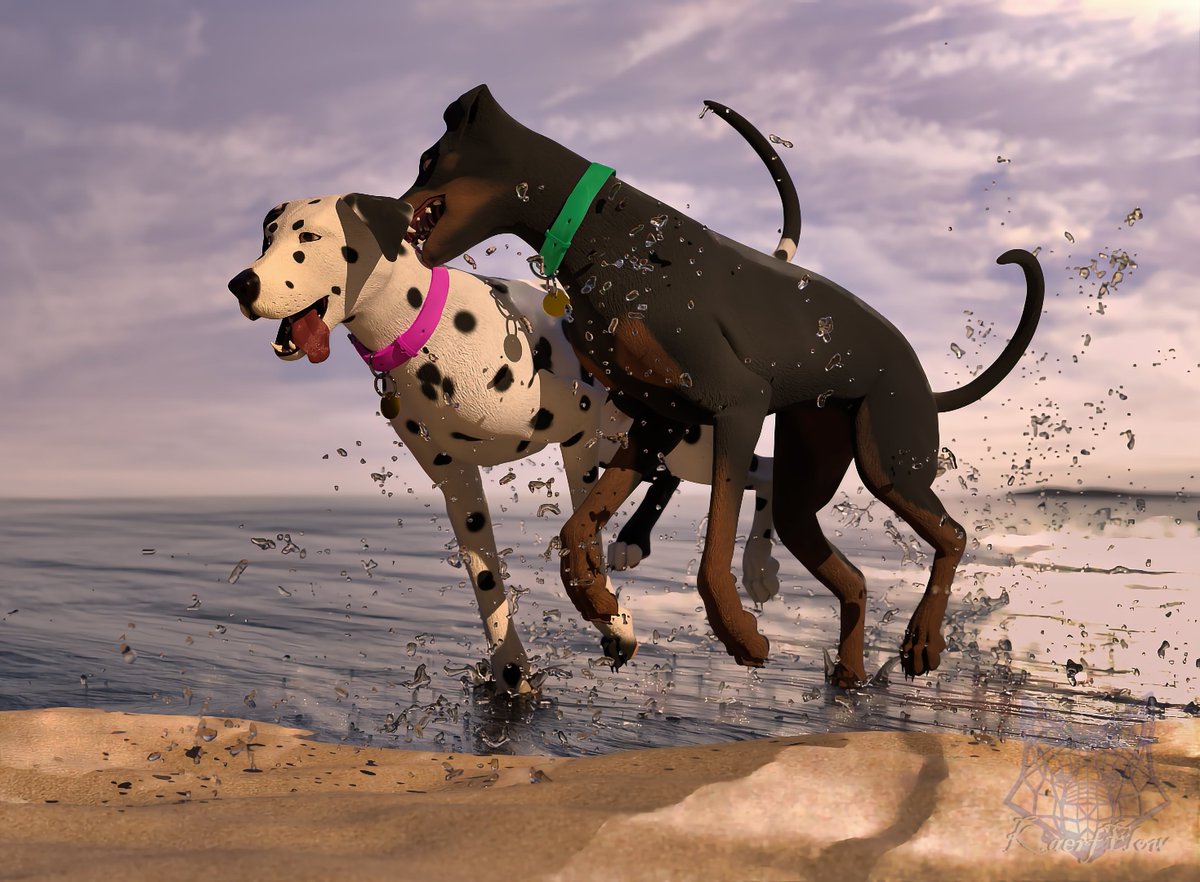 ZealotDKD's tweet photo. Kaerf just released a cute feral dog model for people to animate with, get it here:  https://t.co/tlq0EKiUBk https://t.co/lFA2eHplRI