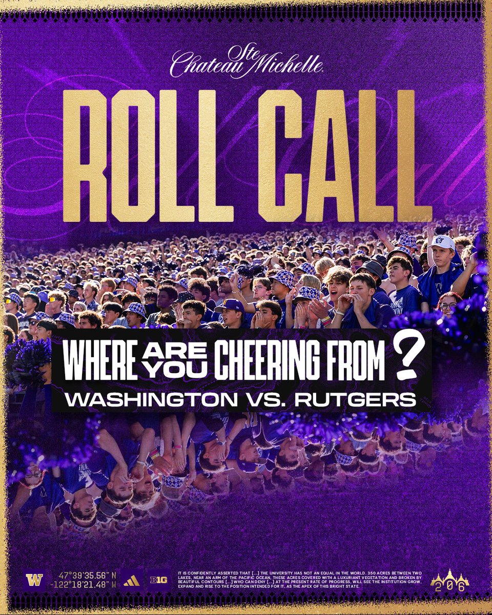 ROLL CALL ROLL CALL 🗣️📣

Where are you cheering from, Husky Nation?!?!

#GoHuskies x <a href="/UW_Football/">Washington Football</a>
