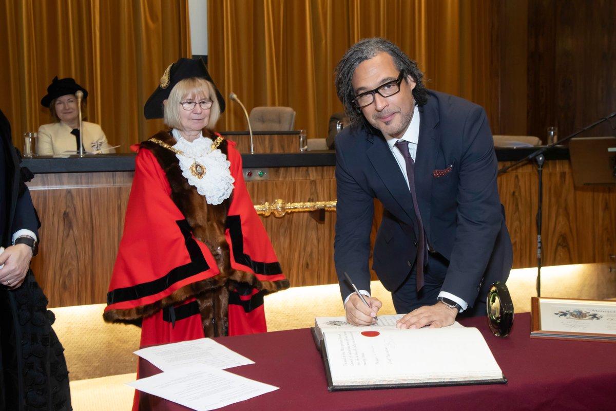 Catching up on #CelebrityTraitors with the kids and thinking of when I wrote the dedication for @davidolusoga when he received the Freedom of Gateshead in December 2023. <a href="/gateshead/">Gateshead Council</a>