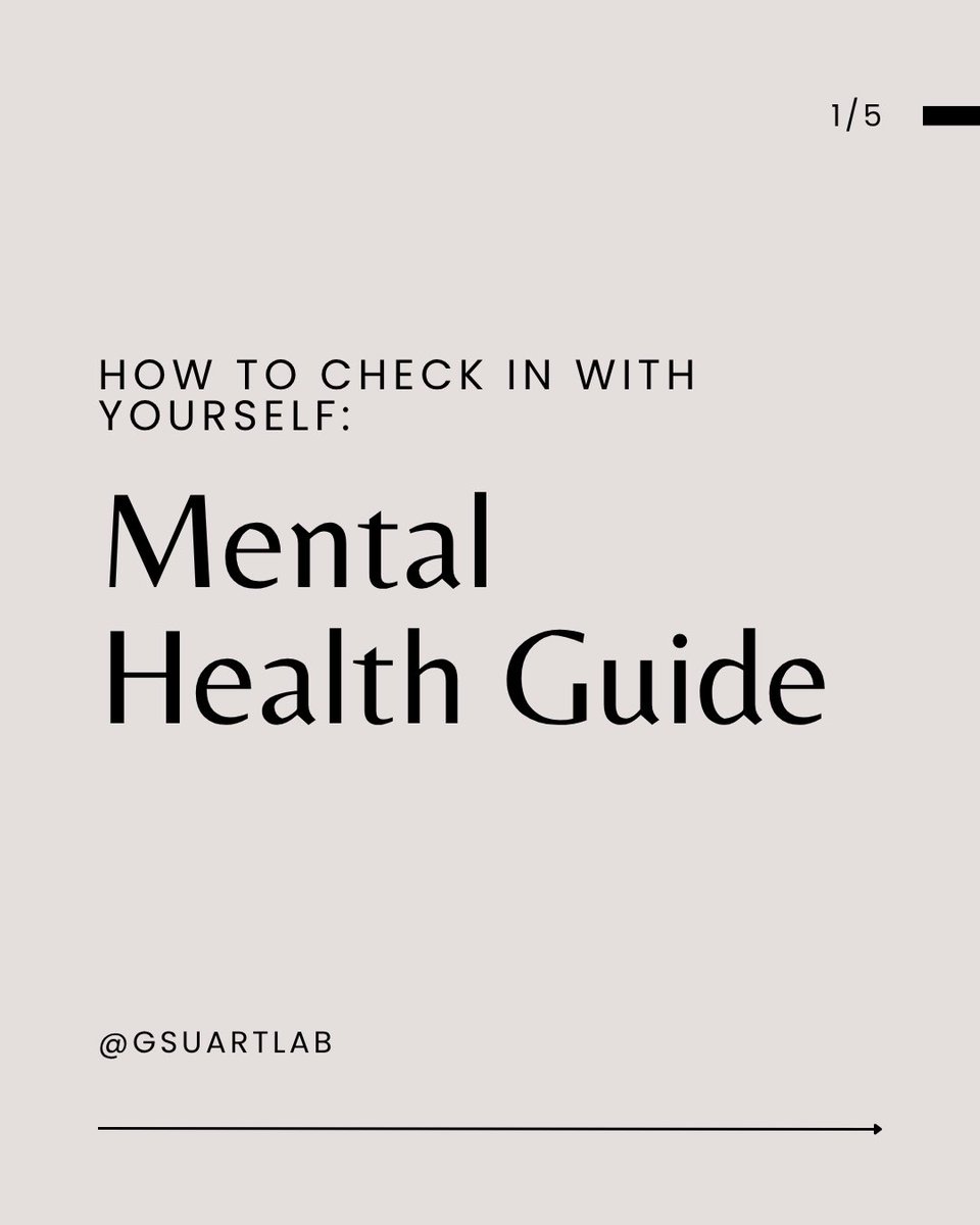 GSUARTLab's tweet image. As we come to the halfway point of the semester, you may be feeling a little worn down. Read here to see how you can use mental health check ins to assess your mental wellbeing! #mentalhealth #mentalhealthawareness #mentalhealthmatters
