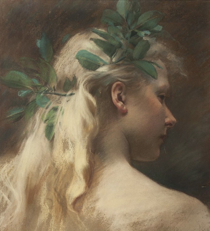 Golden-Haired Girl 
— Vojtěch Hynais (c.1900)