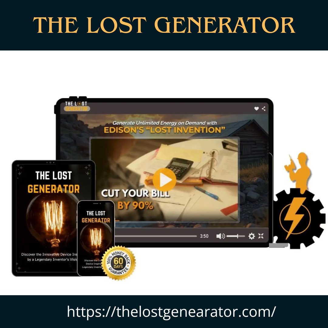 pro_review_hub's tweet image. 🌍 Don’t wait for the next blackout. With The Lost Generator, you can create affordable, fuel-free energy at home. Reliable power, anytime you need it → thelostgenearator.com ⚡💡
#CleanEnergy #SustainableLiving #DIYGenerator