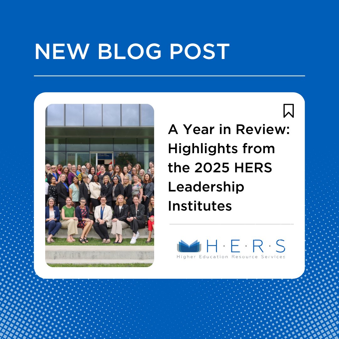 The 2025 HERS Leadership Institute (HLI) brought together 170 leaders from 84 institutions across 38 states and two countries, representing every corner of higher education, from liberal arts colleges to HBCUs and HSIs.

Read the full blog here: bit.ly/46ZtMfP