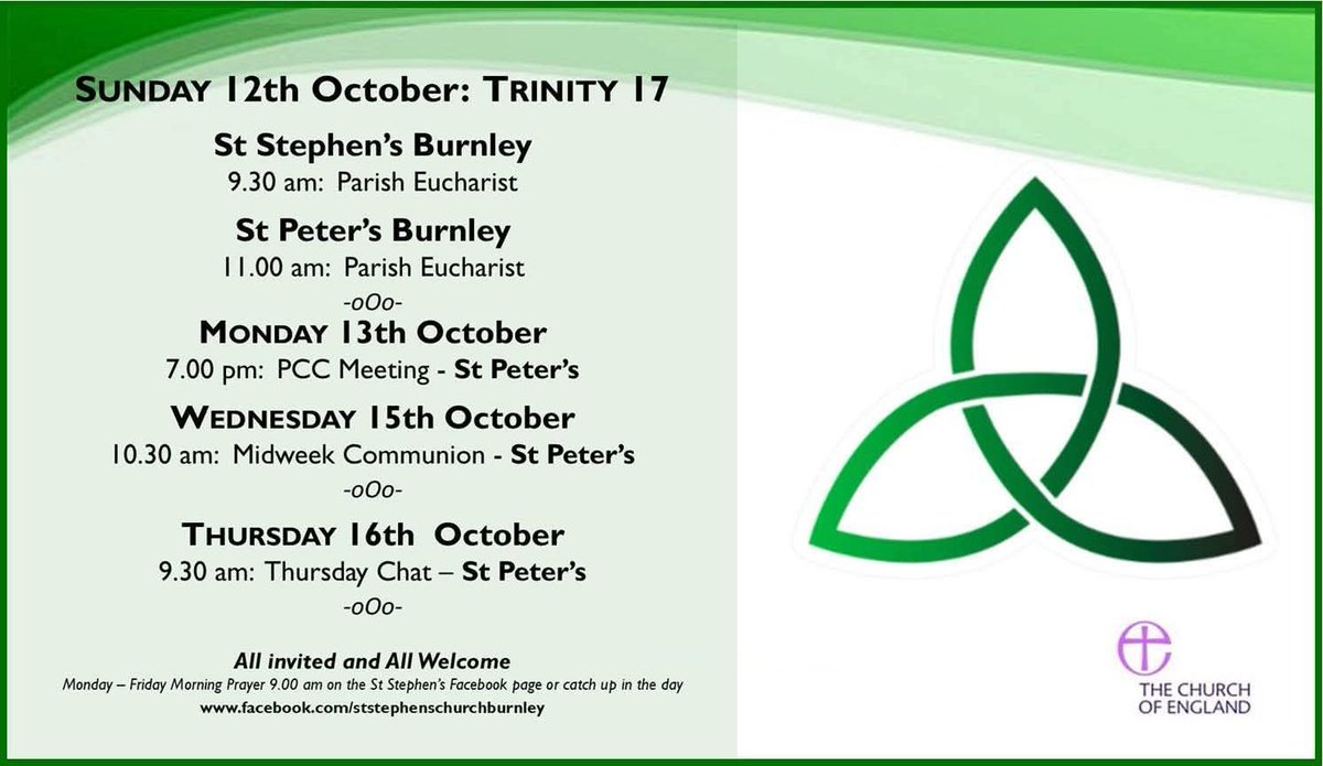 This week at St Peter's 👇🏼