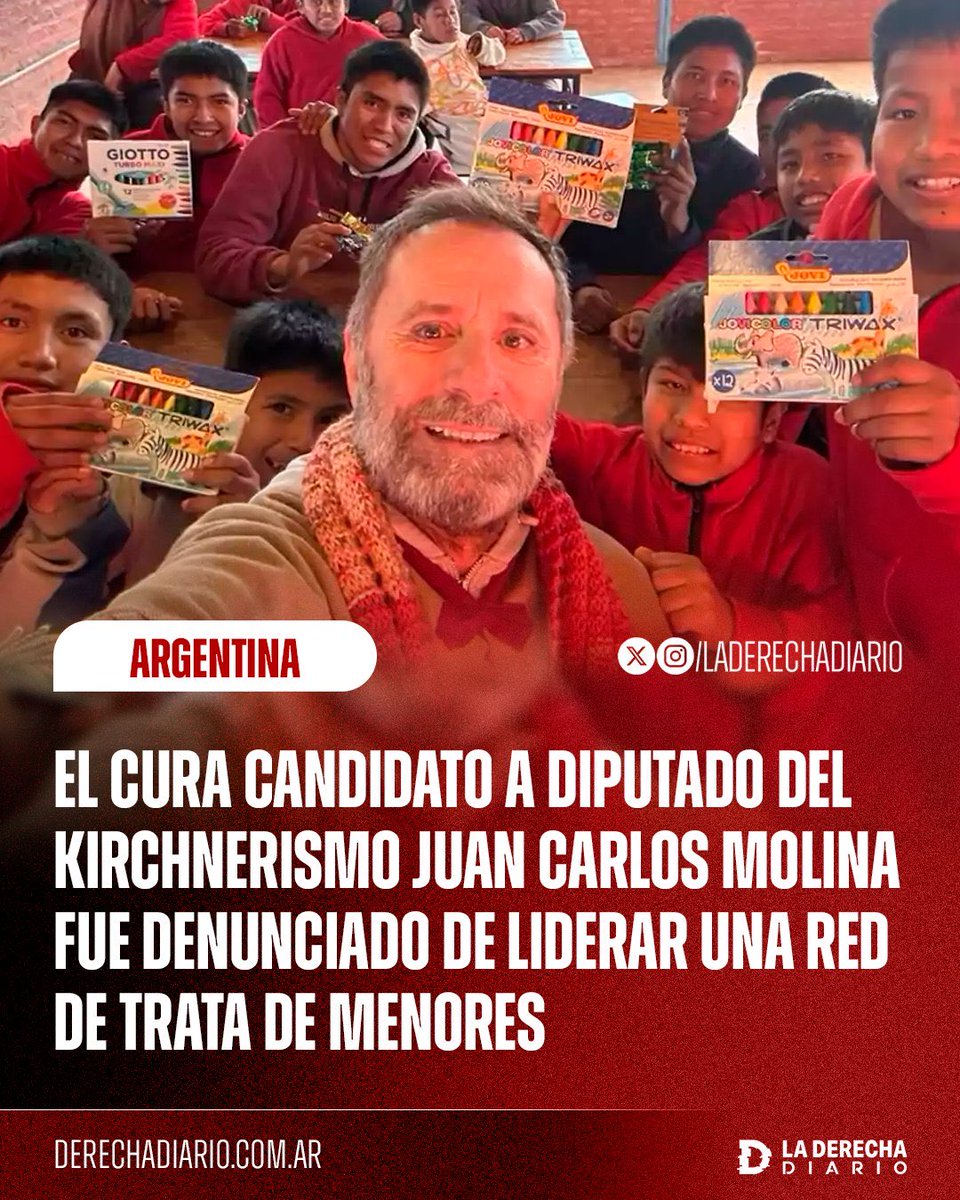 Jairo_Henoch's tweet image. 🔴 GRAVÍSIMO: El candidato a diputado de Cristina Kirchner, Juan Molina, fue denunciado por liderar una red de trata de menores internacional.
Milei tiene razón, son pedófilos.