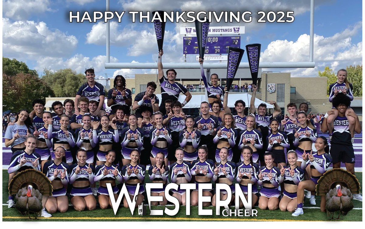 We'd rather be at the York game tonight but ... more time for turkey: #westernu, #westernmuustangs #cheerleading, #westerncheer, #ldnon