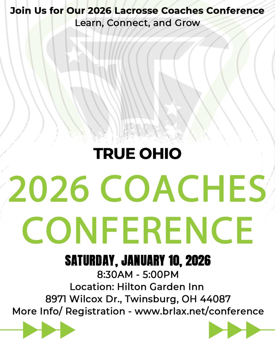 Coaches—save the date! 🗓️ All Welcome

Our 4th Annual Lacrosse Coaches Conference is back Jan 10, 2026 in Twinsburg, OH.

130+ coaches. 18 speakers. 1 day of elite lacrosse education &amp; connection.

Details 👉 brlax.net/conference