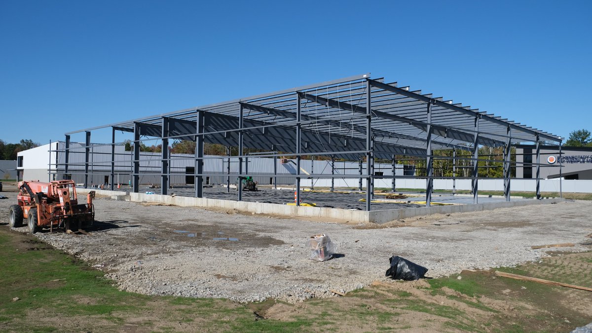A great view of building 2 with building 1 in  the background!