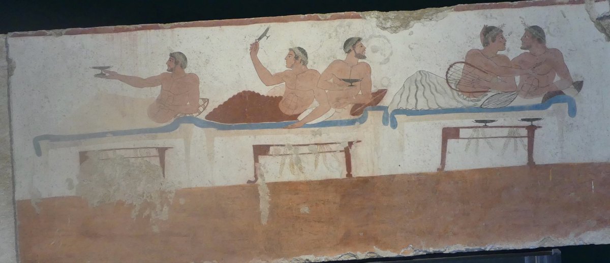 duncan_dine's tweet image. The four side panels of the coffin #FrescoFriday were equally entertaining of a life well lived Paestum Italy this afternoon , a proper send of to the underworld