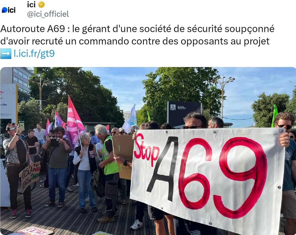 Bob30031583's tweet photo. Quand les bétonneurs passent à la matraque. #A69 #StopA69 https://t.co/rOIcHPaiZn
